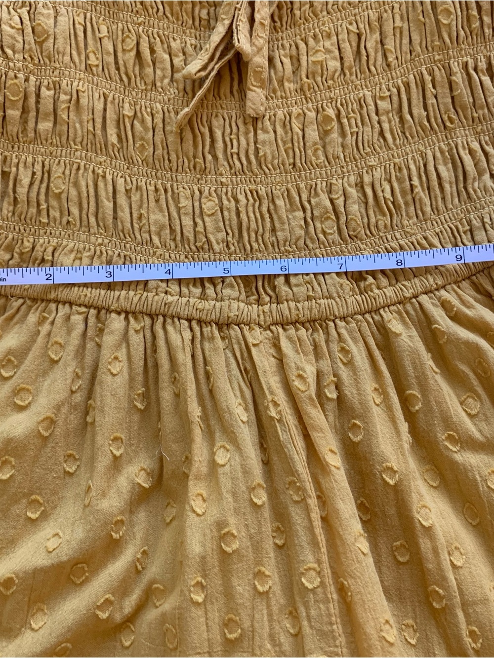 Smocked Puff-Sleeve Maxi Dress in Mustard Yellow - Picture 6 of 10